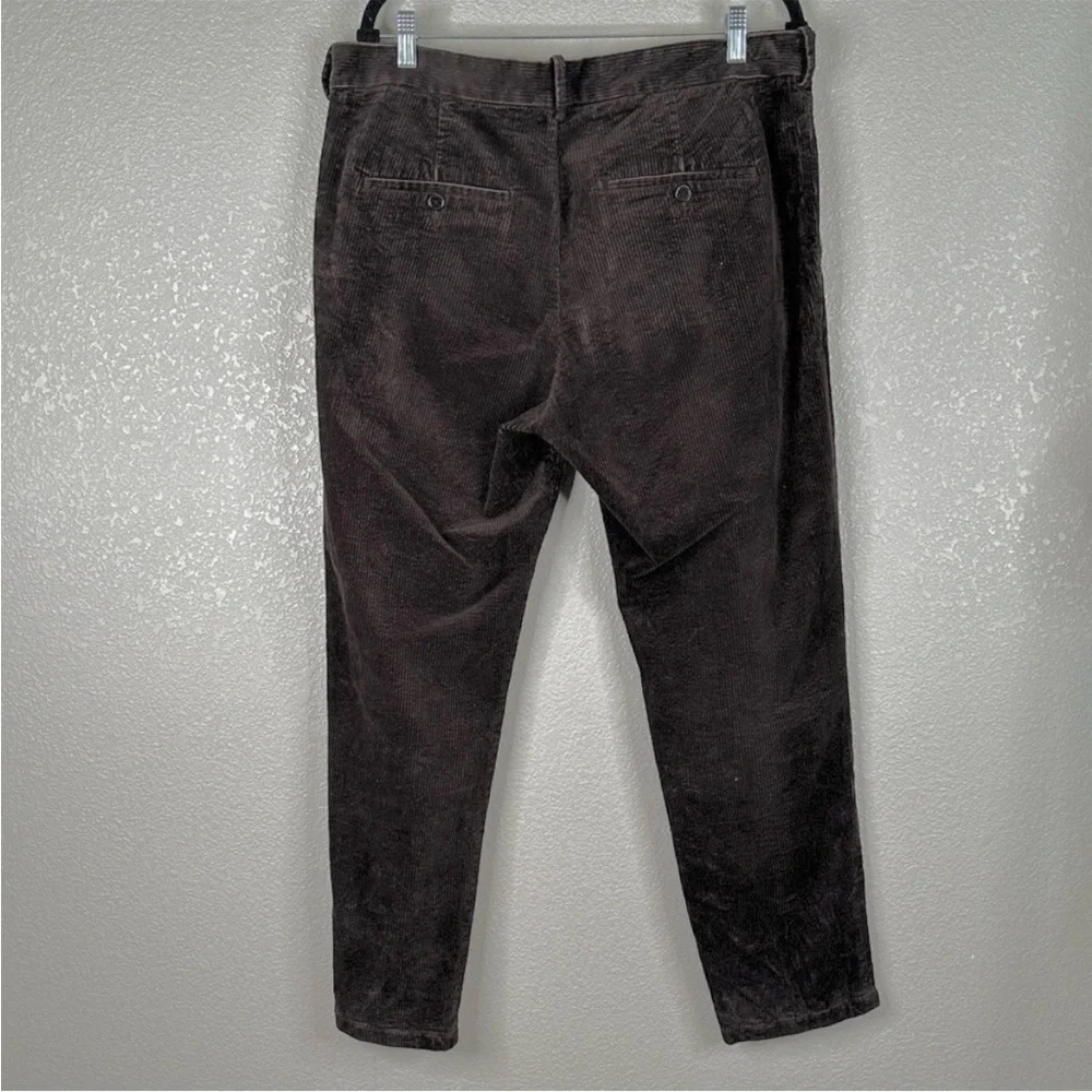 H&M Mens Chocolate Brown Corduroy Classic Casual Coupe Standard Pants Size 36x32